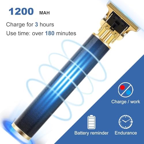 YOGINGO Professional Hair Trimmer for Men, Beard Trimmer Hair Clippers for Men, Cordless Rechargeable Hair Trimmer Metal Body Cutting Grooming Kit,Beard Shaver Barbershop - Image 5