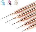Artdone Metallic Nail Art Pens, Liner Brushes Set, 5PCS Gold Nail Tools by Artdone