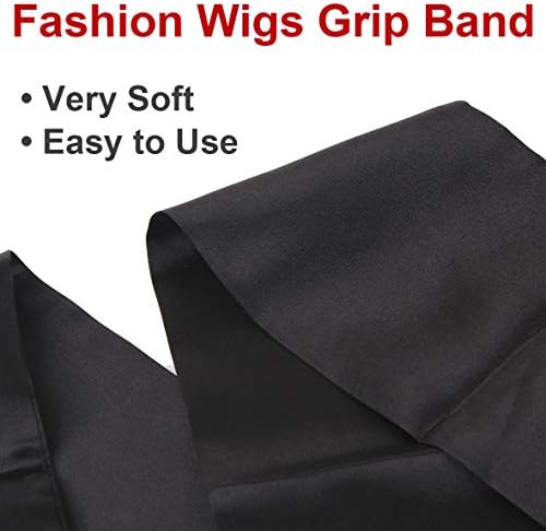 XTREND 2Pcs Satin Edge Control Scarf for Lace Wigs 58 Inch Silk Headbands Laying Scarf for Baby Hair Non Slip Hair Wrap Wigs Grip Band for Yoga, Makeup, Facial, Sport (1pc Black#+1pc Orange#) - Image 5