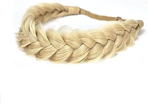 Synthetic Hair Braided Headband Classic Wide Strands Wedding Disorderly Fluffy Braids Wig Band Women Beauty Accessory - Image 5