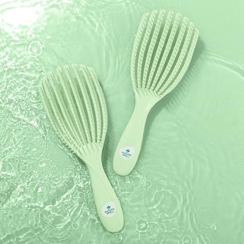 Nature Spell FlexiFlow Detangling Hair Brush, Flexible Strands, Green - Image 6