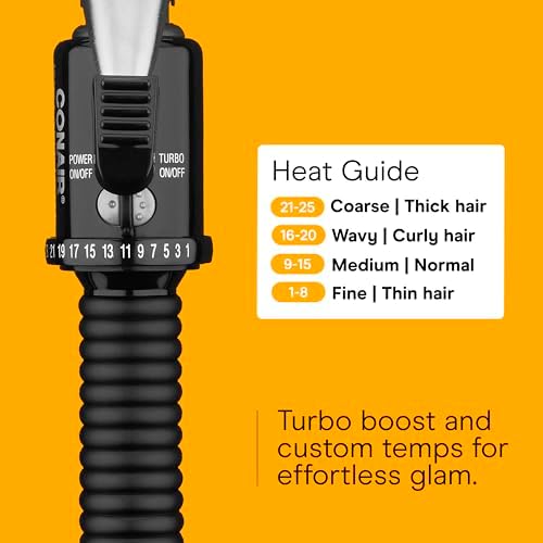 Conair Curling Iron​, Fine to Medium Hair, 1.25-in. Barrel, Black/Silver - Image 4