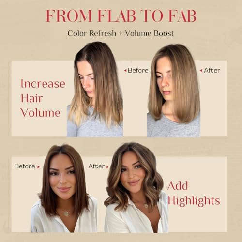Rich Choices Real Human Hair Clip In Extensions-6 Pcs Single Clip Design-100% Remy Hairs Invisible Clip in Extensions for Thin Short Hair-Seamless Hairpieces for Women/Men-12 Inches #6 Light Brown - Image 5