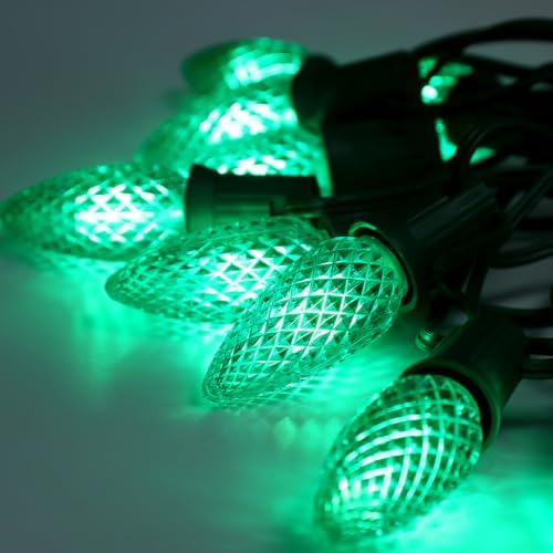 C9 LED Christmas Lights Outdoor Replacement Bulbs Green - Image 5
