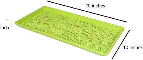 SUNPACK 10" x 20" Heavy Duty Mesh Plastic Seed Starting Tray, Lime Green, 1" - Ensures Water Drainage and Aeration, Perfect for Greenhouses or Indoor Gardening - Image 3