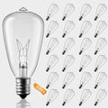 25 Pack Edison Light Bulbs, 5 Watts E12 Candelabra Base ST35 Edison Replacement Bulbs, Bistro Light Bulbs Incandescent for Outdoor Patio, Vintage Light Bulb Warm White by Pallerina