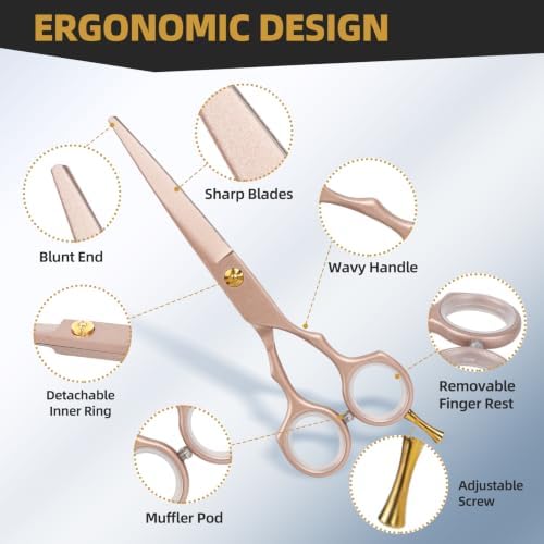 Hair Cutting Scissors Set with Thinning Shears for Home Use - Image 5