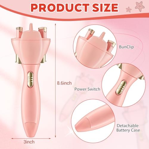 Gisafai Automatic Braiding Machine Hair Twister for Women, Pink - Image 2