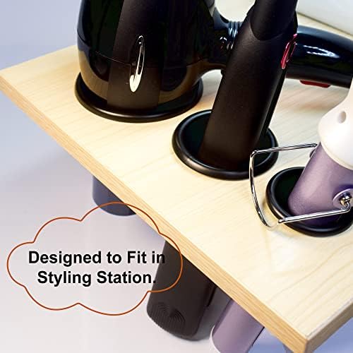 Hair Styling Tools Station Organizer Holder for Dryer, Curling Iron and Accessories, 3inch, 2inch and 1.5inch Open End (Black) - Image 6