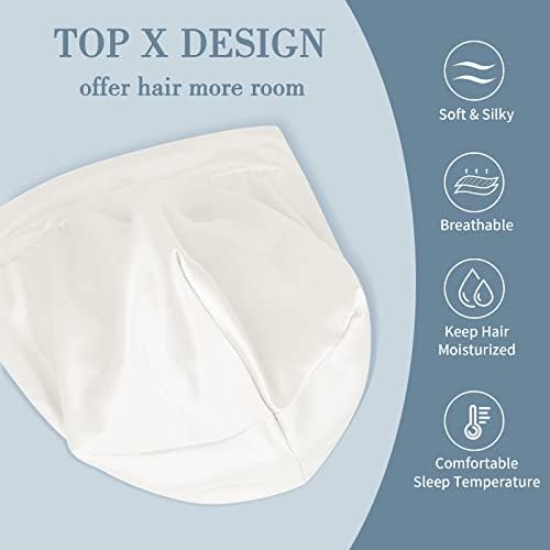 Fittia Satin Lined Sleep Bonnet, Adjustable Non-Slip Cap For Locs, Medium - Image 6