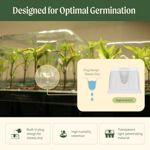 Vego garden Seedling Tray Lids with Drip Irrigation, 32 Pack - Image 4