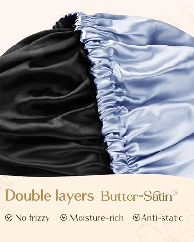 YANIBEST Adjustable Satin Bonnet to Reduce Frizz, Silk Feeling Hair Wrap - Image 3