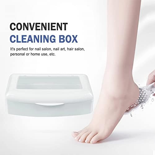 YoleShy Nail Tool Cleaning Box White Plastic Clean Container for Tweezers Esthetician Essentials Clean Jar for Hair Salon, Spa & Cutter Manicure Equipment-Nail Art Tool - Image 4