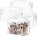 PACKISM TSA Approved Toiletry Bag - Clear Makeup Bag Travel, 4 Medium White by Packism