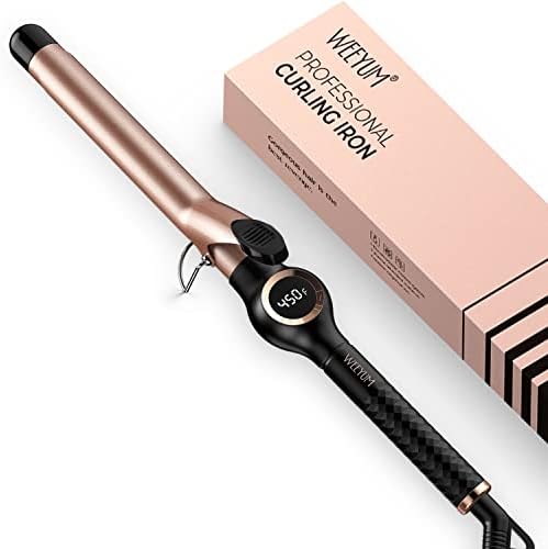 WEEYUM Curling Iron 1 Inch Barrel, Long Hair Curling Wand, Dual Voltage by WEEYUM