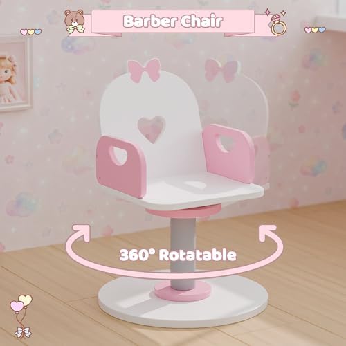 Toddler Vanity for 3 Year Old with 7 pcs Pretend Makeup Accessories, White - Image 3