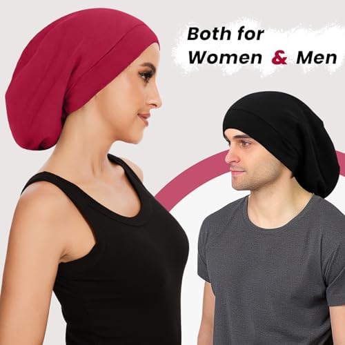 ZHENSILK Silk Bonnet for Sleeping Women, Adjustable Silky Satin Lined Sleep Cap, Silk Hair Wrap Slouch Beanie Hat - Image 5