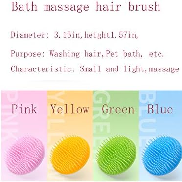Hair Scalp Brush Dandruff Cleaning Shower Shampoo Scalp Head Massager 4 Pk - Image 2