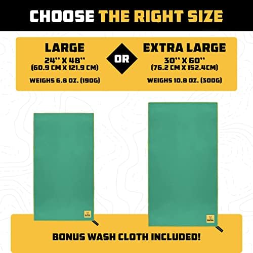 Wise Owl Outfitters Microfiber Camping Towel - Quick Dry Towel for Travel, Backpacking, Hiking, Beach, Gym & Yoga - Compact, Fast Drying & Lightweight - Image 3