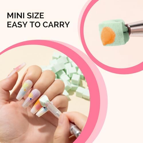 MelodySusie 100Pcs Soft Nail Sponges for Ombre - Image 5