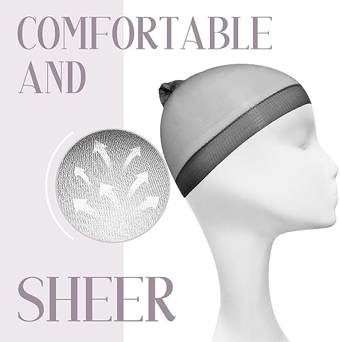 HD Wig Caps for Women, Sheer Wig Caps for Lace Front, Black 24 PCS - Image 4