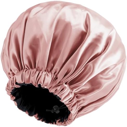 Edoneery Satin Bonnet for Sleeping Women, Double Layer Adjustable Sleep Cap by Edoneery