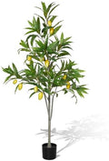 Daifunli Artificial Mango Tree with Realistic Leaves Natural Trunk by Huiinen