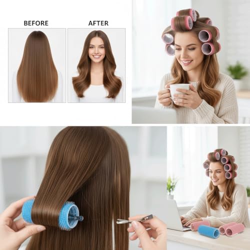 Medium Colors Self Grip Hair Rollers 6PC - Image 7