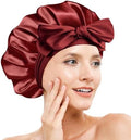Silk Bonnet for Women,Adjustable Double Layer Sleep Cap by Doitory