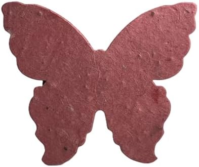 Wildflower Seed Paper Butterfly Shape - Large 3" - Set of 24 (68s Pink Lotka) by OfTheEarth