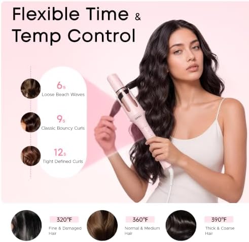 DANJU 5 in 1 Automatic Curling Iron Set with 5 Interchangeable Styling Tool - Image 3
