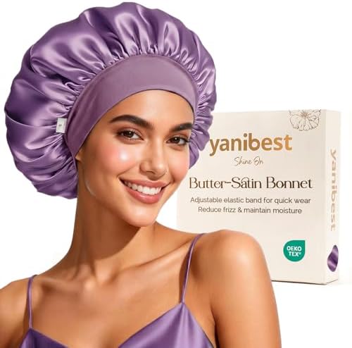 YANIBEST Hair Bonnet for Sleeping Women, Smooth Comfortable for Hair Care by yanibest