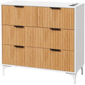 OmySalon Salon Station, Barber Station with 4 Drawers & 3 Hair Dryer Holders, Modern Retro Style Free Standing Cabinet, Storage Styling Stations for Barbershop Beauty SPA, White by OmySalon