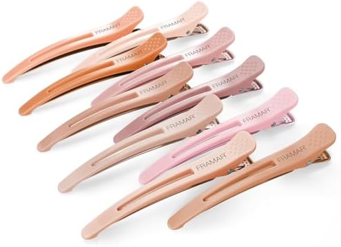 FRAMAR Neutral Creaseless Hair Clips, Hair Styling Clips - 10 Pack by FRAMAR