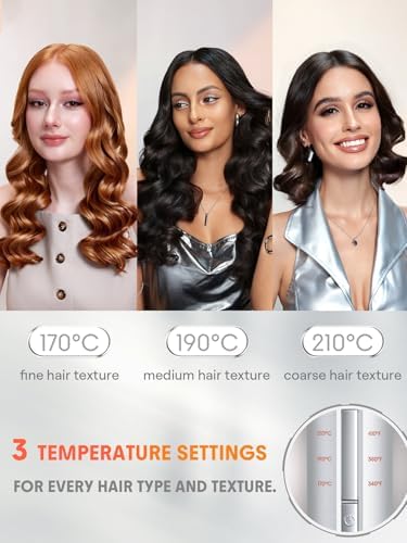 SHEGLAM Automatic Curling Iron 1 inch with 3 Temperatures Fast Heating, 2-Way Rotation, Automatic Shut-Off, Anti-Scald, Anti-Tangle Rotating for Hair Styling - Image 3