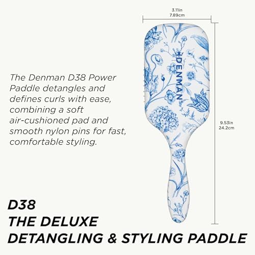 Denman Power Paddle Hair Brush for Quick and Convenient Detangling, Blow Drying and Styling - Combination of D3 Styling Pens & Paddle Brush - For Men and Women P038 - Image 2
