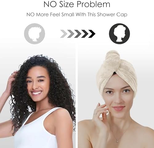 TENSTARS Hair Towel Wrap for All Hair Types, 5 Pack Microfiber Turban - Image 4