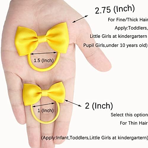 CÉLLOT Toddler Hair Accessories - 40pcs 2.75" Elastics Rubber Ribbon Bands, Bows for Baby Girls, Kids & Children - Image 4