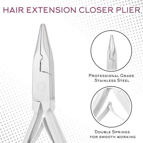 Professional Hair Extension Tools Kit, Microlink & Itip, Silver - Image 3