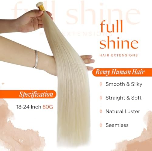 Full Shine Genius Weft Hair Extensions Human Hair Sew In 22 Inch 80g - Image 2