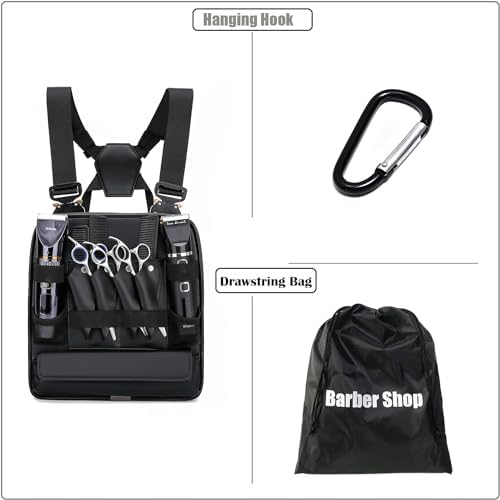 Muserise Leather Fashionable & Functional Chest Rig Bag for Barbers, Stylish Haircut Tools Storage Chest Bag for Barber - Image 6