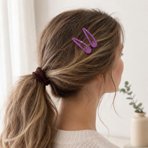40 Counts Metal Snap Purple Hair Clips, 2 Inch Hair Barrettes for Women - Image 5