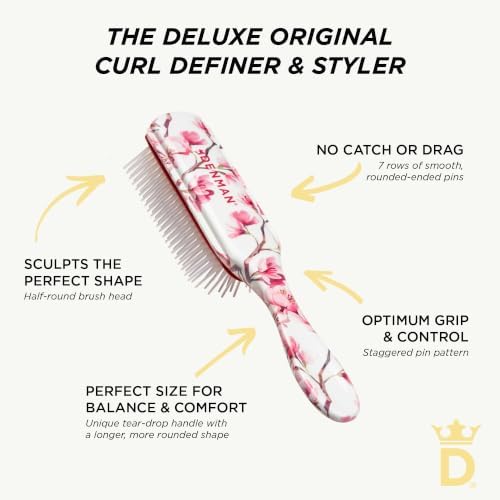 Denman D3 Original Curl Definer & Styler, Curly Hair Brush for Women & Men – 7 Row Detangling & Curl Defining Brush for Smooth Defined Curls - a precision Styling Brush for straight hair - Image 5