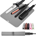 Heat Resistant Large Silicone Mat for Hair Styling Tools - Curling Irons, Flat Irons, Hair Straighteners - Portable Vanity Pad by Quccefods