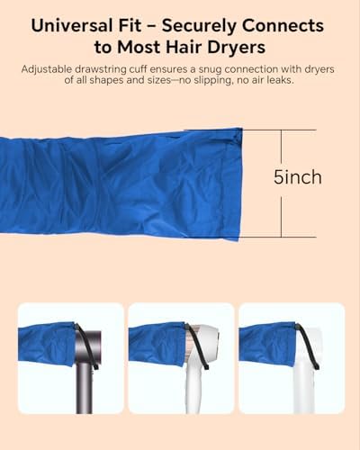 Boloye Hair Dryer Bonnet Attachment – 28.5" XL Hooded Dryer Cap for Faster Drying & Deep Conditioning, Extra-Large Space Fits Thick, Curly Hair & Styling Tools (Blue, Extra Large) - Image 5