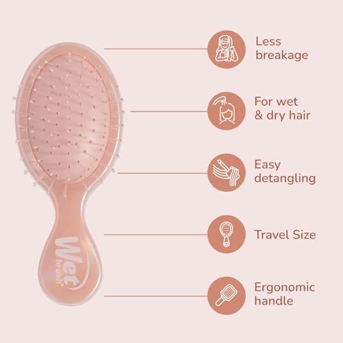Wet Brush Mini Detangler Hair Brush, Bronze (Iridescence Icon), Detangling Travel Hairbrush, Ultra-Soft IntelliFlex Bristles Glide Through Tangles with Ease, Pain-Free, All Hair Types, Limited Edition - Image 4