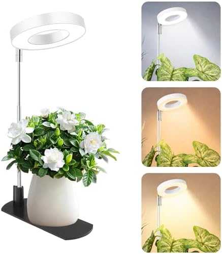 LBW Grow Lights for Indoor Plants, Full Spectrum Halo Grow Light with Base by LBW