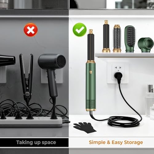 OKWRAP 5-in-1 Hot Air Styler & Blow Dryer Brush Set - 700W Gentle Temperature Hair Multi-Styler with Auto-Wrap Curlers & Round Brush for Fine, Thin, or Damaged Hair, 100-120V US Outlet Only - Image 6