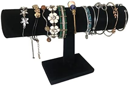T-Bar Bracelet Holder,Bracelet Display Stand For Selling,Jewelry Organizer Watch Rack For Show (Black Velevt) - Image 6