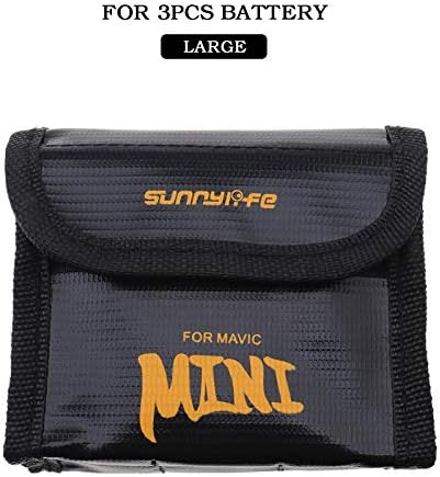 Micro Traders Battery Safe Bag Storage Sack Pouch Fireproof Explosion-Proof Charge Protective Guard for 3Pc Li-po Battery Protection Compatible with DJI Mavic Mini - Image 4